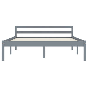 Giroletto senza Materasso Grigio 140x200 cm in Legno di Pino 283199