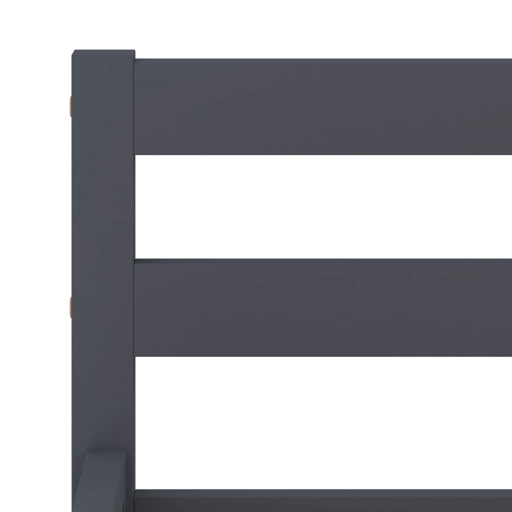 Giroletto senza Materasso Grigio 140x200 cm in Legno di Pino 283199