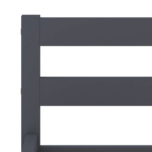 Giroletto senza Materasso Grigio 140x200 cm in Legno di Pino 283199