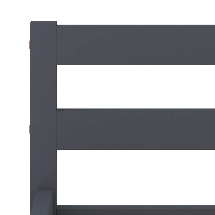 Giroletto senza Materasso Grigio 140x200 cm in Legno di Pino 283199