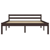 Giroletto senza Materasso-Struttura Letto Marrone Scuro 140x200 cm Legno Pino 128942