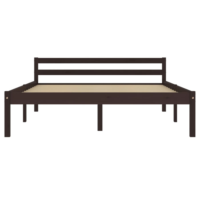 Giroletto senza Materasso-Struttura Letto Marrone Scuro 140x200 cm Legno Pino 128942