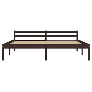 Giroletto senza Materasso-Struttura Letto Marrone Scuro 160x200 cm Legno Pino 326986