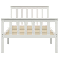 Giroletto senza Materasso-Struttura Letto Bianca Legno Pino 100x200cm 318980