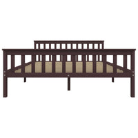 Giroletto senza Materasso Marrone Scuro 160x200 cm Legno Pino 283236