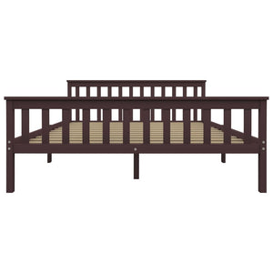 Giroletto senza Materasso Marrone Scuro 160x200 cm Legno Pino 283236