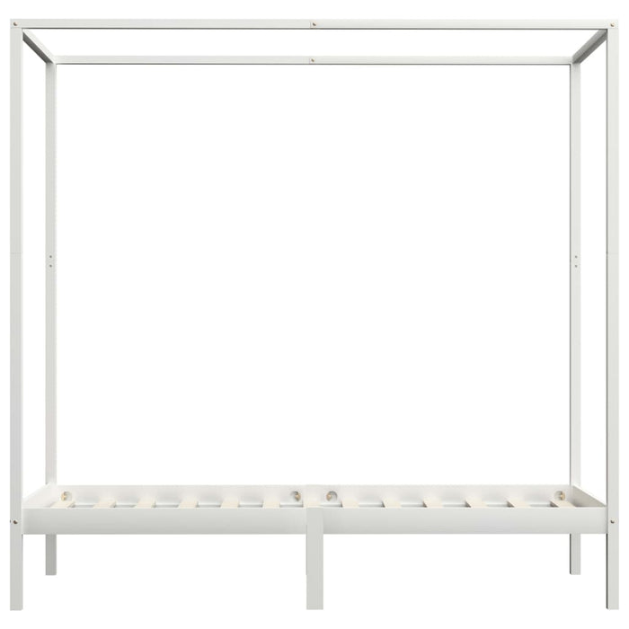 Giroletto con Baldacchino senza Materasso Bianco Pino 90x200 cm 283262