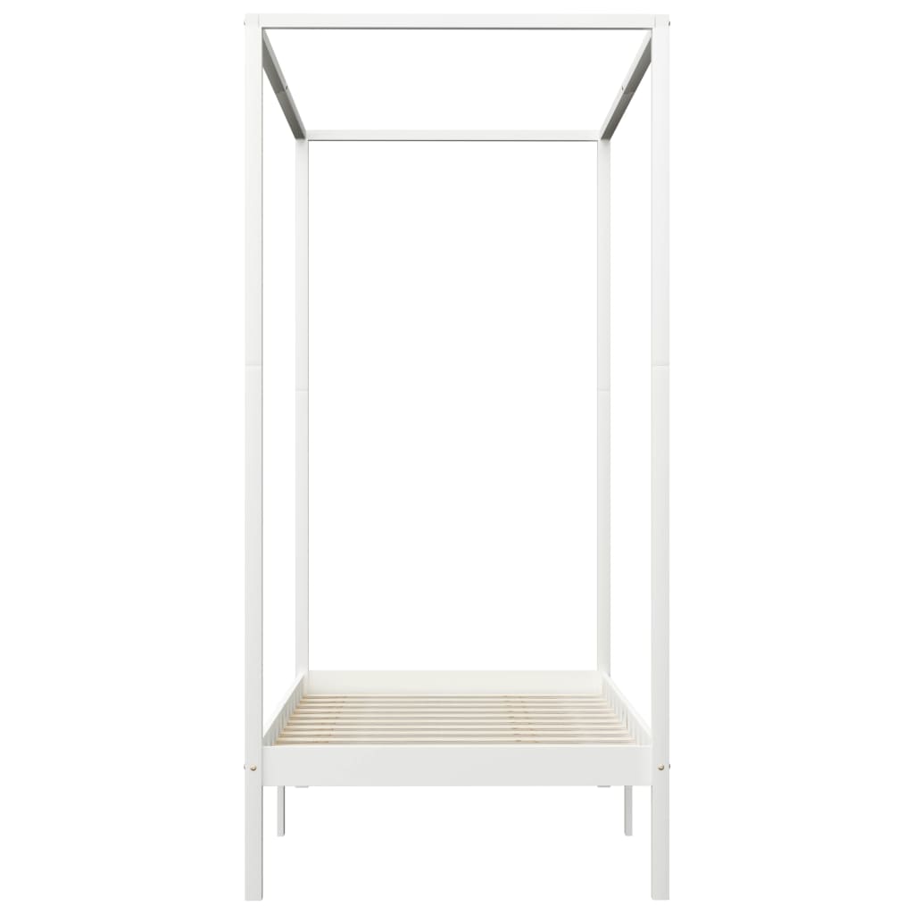 Giroletto con Baldacchino senza Materasso Bianco Pino 90x200 cm 283262