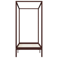Giroletto con Baldacchino senza Materasso Marrone Pino 90x200cm 283268