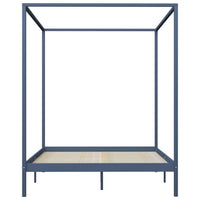 Giroletto Baldacchino senza Materasso Grigio 180x200 cm in Pino 283279