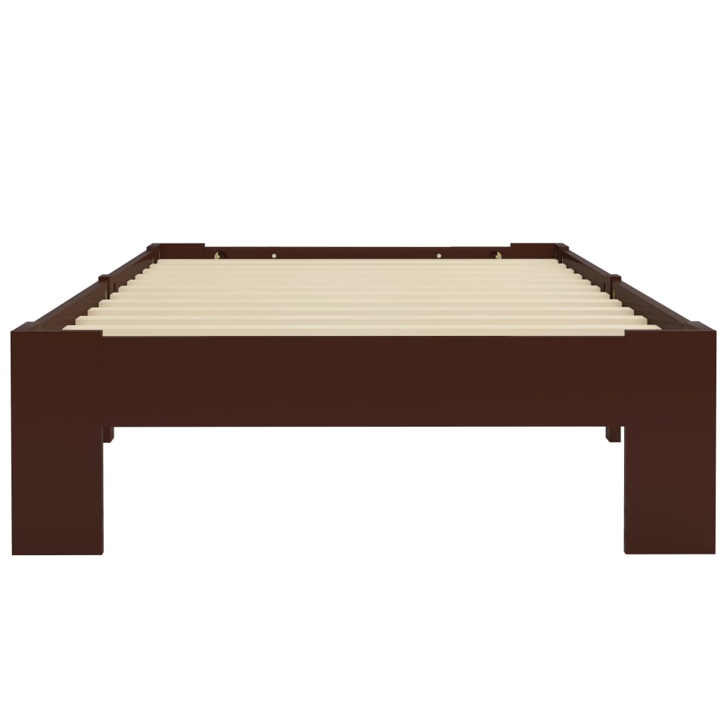 Giroletto senza Materasso-Struttura Letto Marrone Scuro 100x200 cm Legno Pino 478417