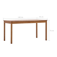 Tavolo da Pranzo Marrone Miele 140x70x73 cm in Legno di Pino 283398