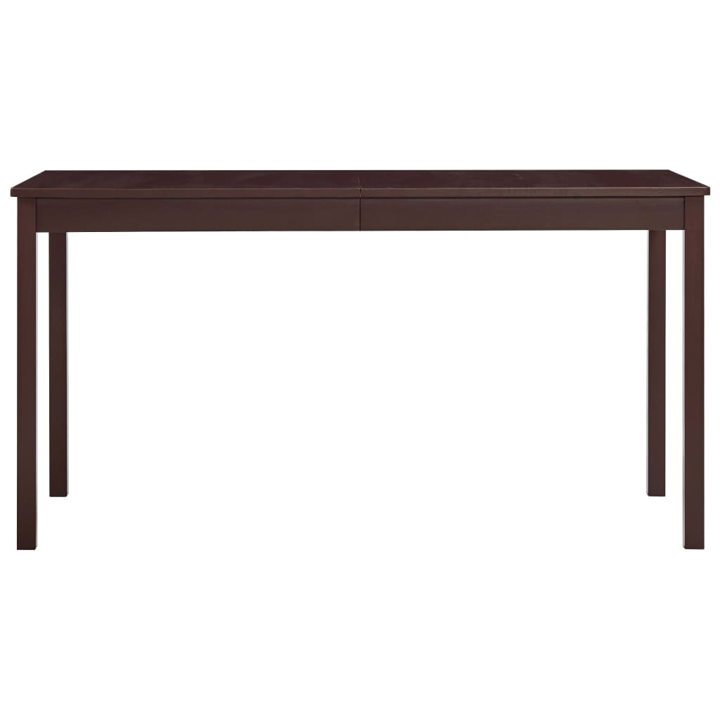 Tavolo da Pranzo Marrone Scuro 140x70x73 cm in Legno di Pino 283401