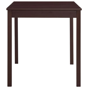 Tavolo da Pranzo Marrone Scuro 140x70x73 cm in Legno di Pino 283401