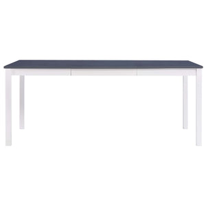Tavolo da Pranzo Bianco e Grigio 180x90x73 cm in Legno di Pino 283406