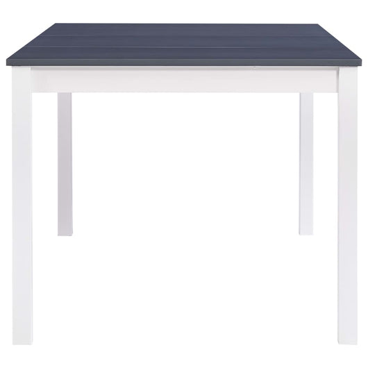 Tavolo da Pranzo Bianco e Grigio 180x90x73 cm in Legno di Pino 283406
