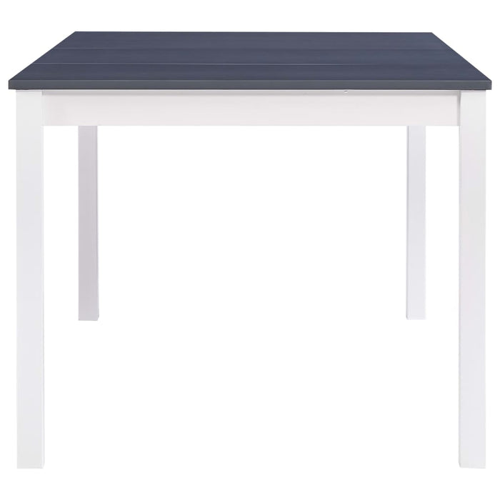 Tavolo da Pranzo Bianco e Grigio 180x90x73 cm in Legno di Pino 283406