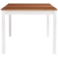 Tavolo da Pranzo Bianco e Marrone 180x90x73 cm in Legno di Pino 283408