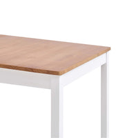 Tavolo da Pranzo Bianco e Marrone 180x90x73 cm in Legno di Pino 283408