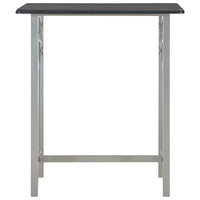 Set da Bar 3 pz in Legno e Acciaio Nero