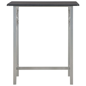 Set da Bar 3 pz in Legno e Acciaio Nero 284396