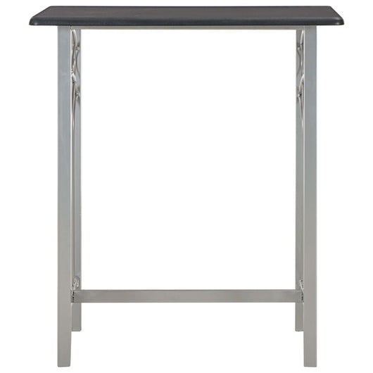 Set da Bar 3 pz in Legno e Acciaio Nero 284396