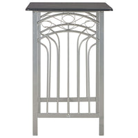 Set da Bar 3 pz in Legno e Acciaio Nero 284396