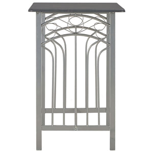 Set da Bar 3 pz in Legno e Acciaio Antracite 284397