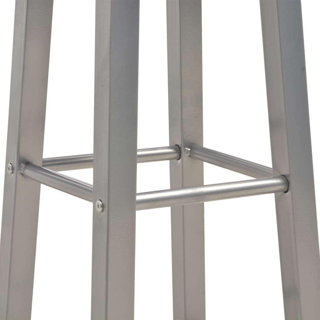 Set da Bar 3 pz in Legno e Acciaio Antracite 284397