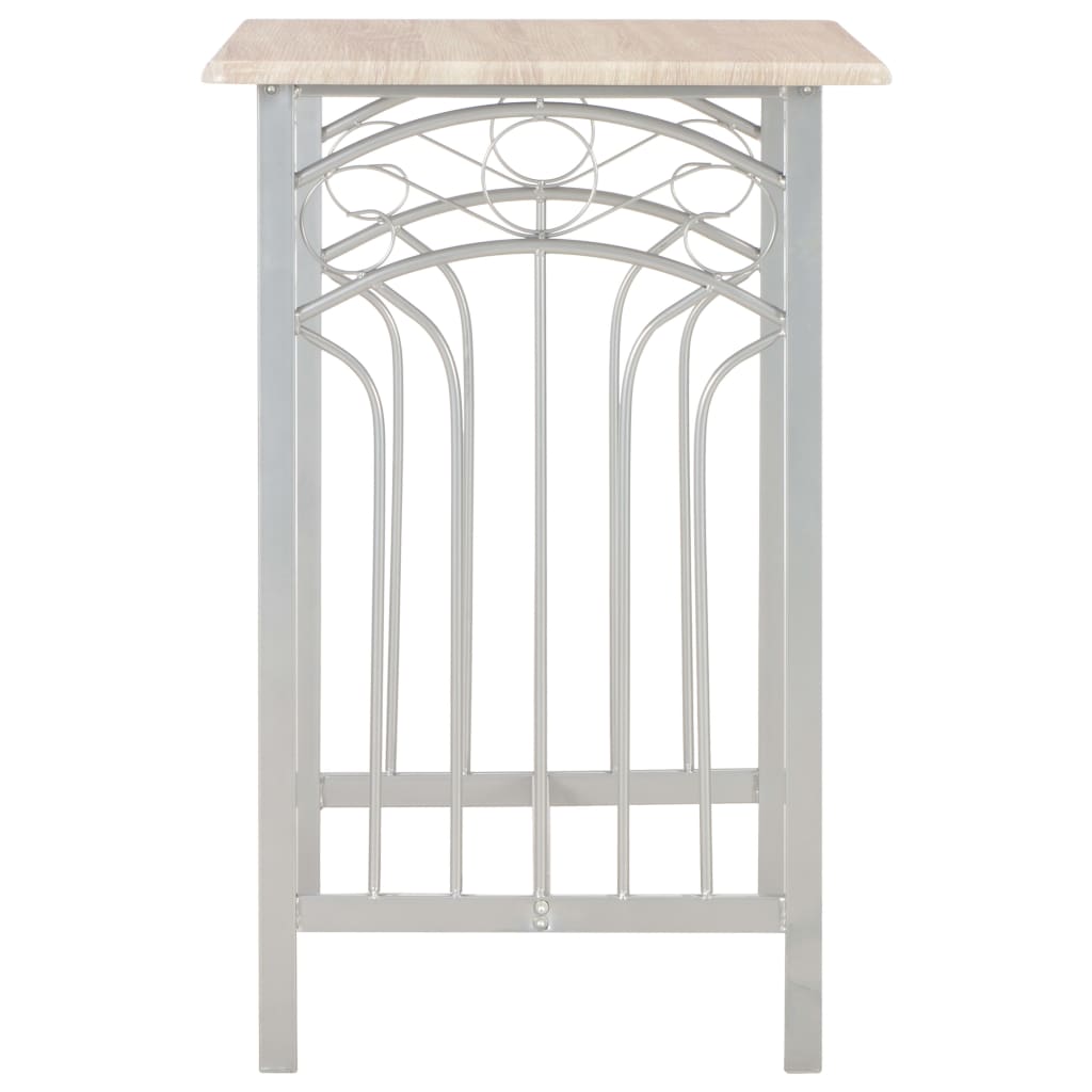 Set da Bar 3 pz in Legno e Acciaio 284398