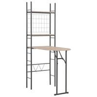 Set Tavolo e Sedie Pieghevoli con Scaffale 3 pz MDF e Acciaio 284406