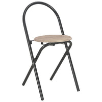 Set Tavolo e Sedie Pieghevoli con Scaffale 3 pz MDF e Acciaio 284406