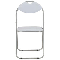 Sedie da Pranzo Pieghevoli 2 pz Bianche in Similpelle cod mxl 47927