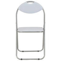 Sedie da Pranzo Pieghevoli 6 pz Bianche in Similpelle 284409