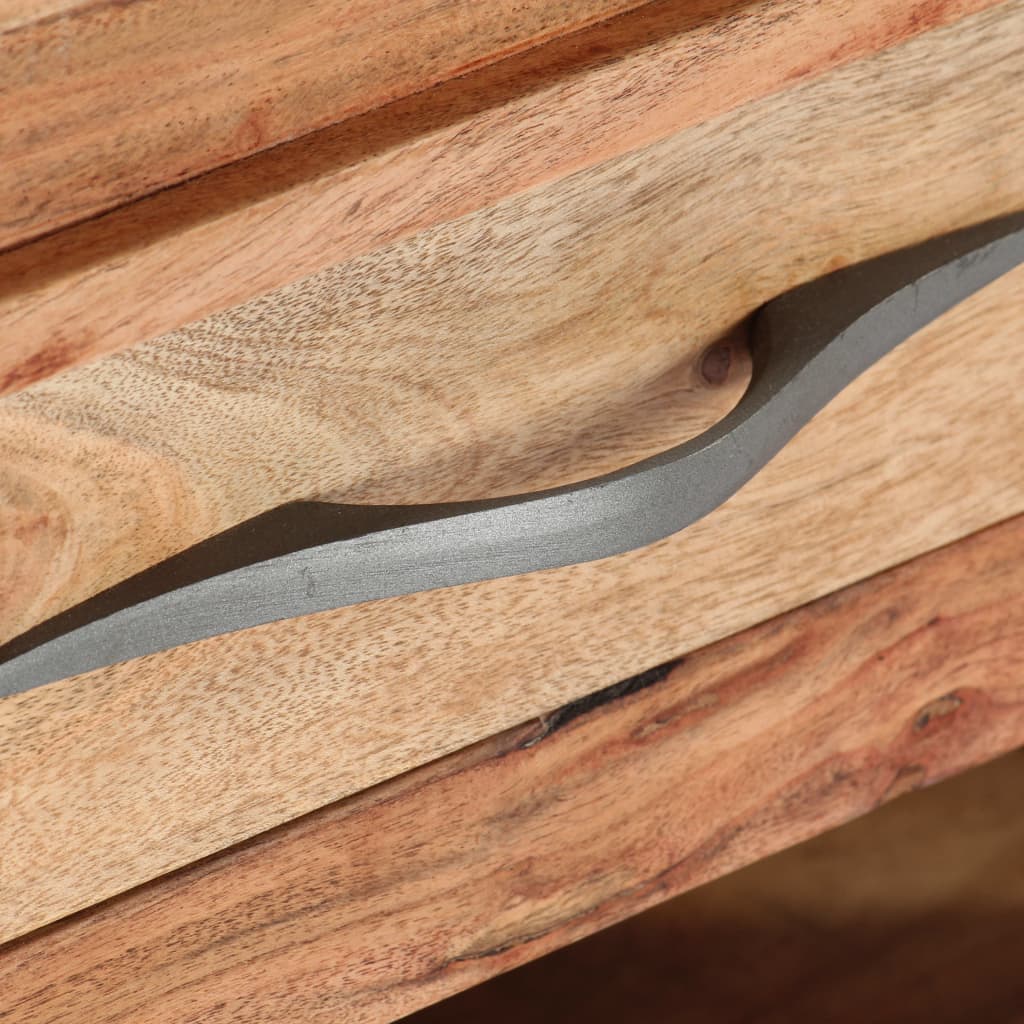 Tavolino da Caff¨¨-Tavolino da Salotto 110x52x45 cm in Legno Massello di Acacia