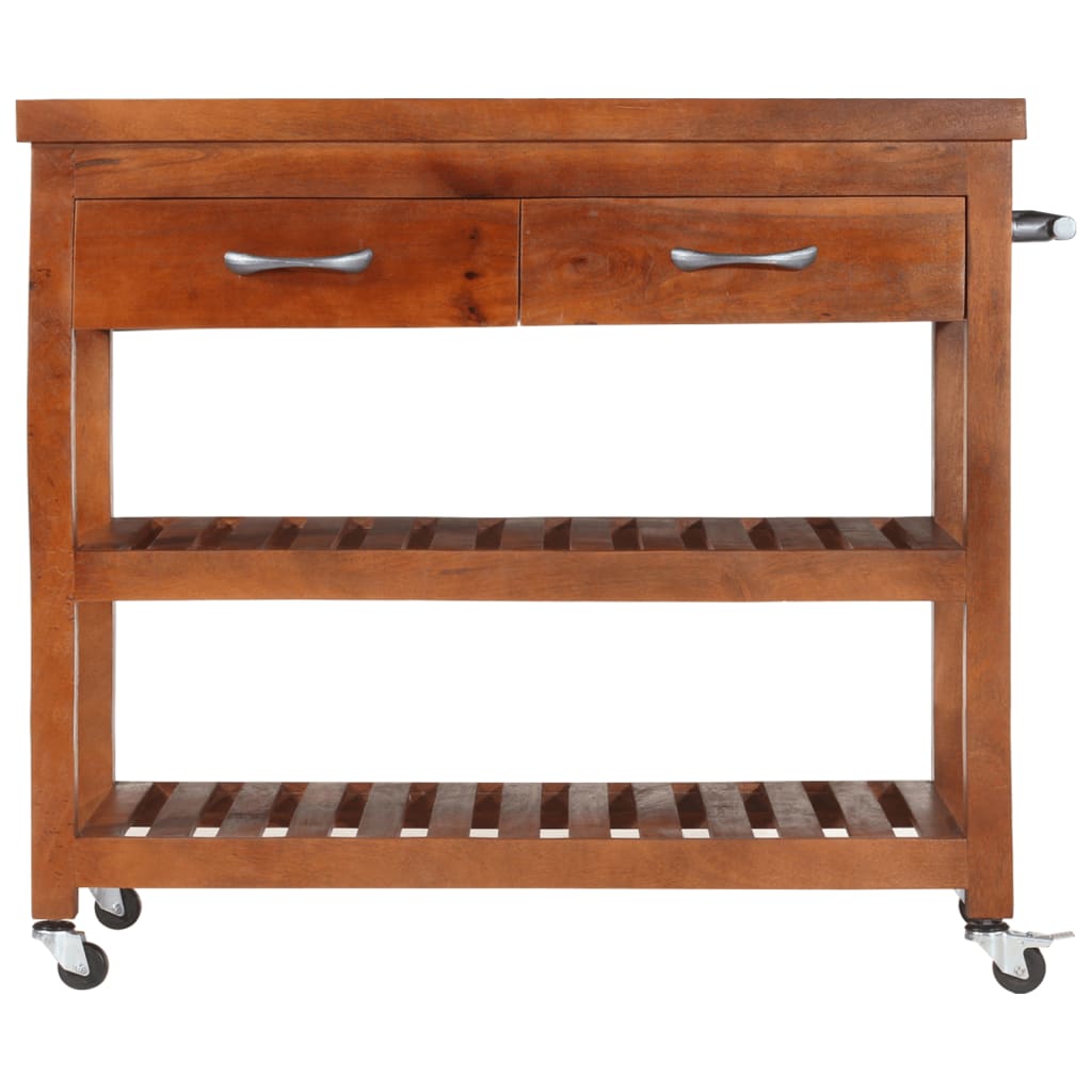 Carrello da Cucina 100x48x89 cm in Legno Massello di Acacia cod mxl 55413