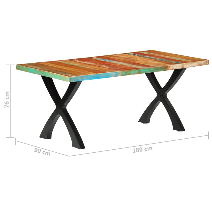 Tavolo da Pranzo 180x90x76 cm in Legno Massello di Recupero 283774