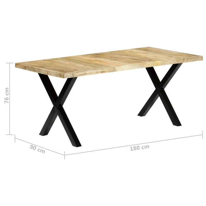 Tavolo da Pranzo 180x90x76 cm in Legno Massello di Mango 283780