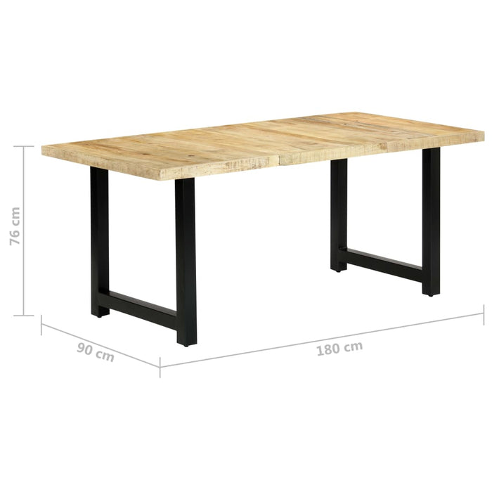 Tavolo da Pranzo 180x90x76 cm in Legno Massello di Mango 283784