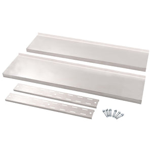 Mensola a Sospensione a 2 Livelli in Acciaio Inox 120x30 cm 51048