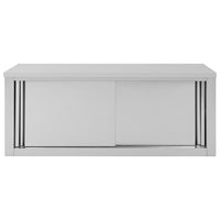 Armadio da Cucina-Armadio da cucina ad Ante Scorrevoli 120x40x50cm Acciaio Inox