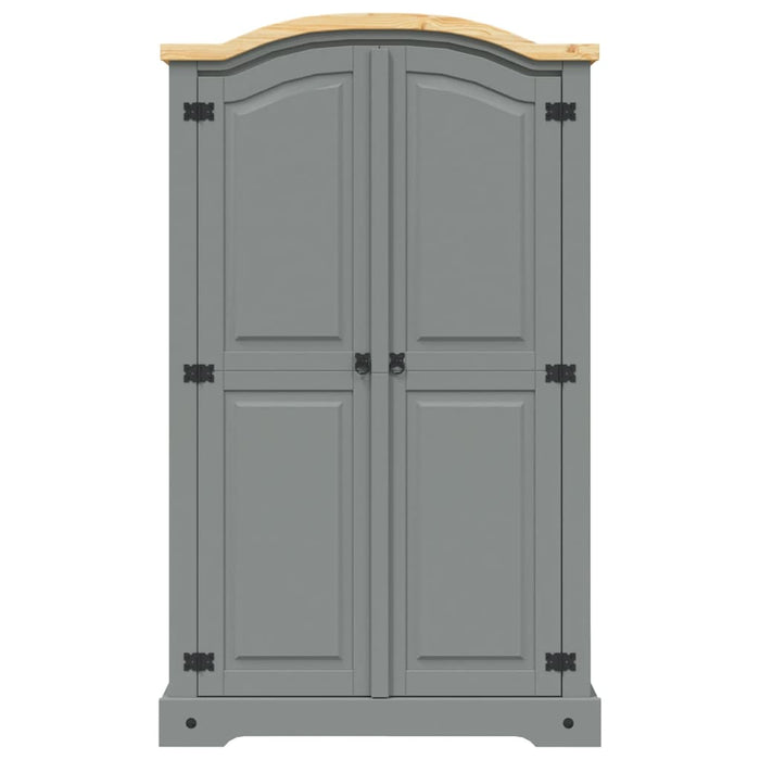 Armadio in Legno di Pino Messicano Corona 2 Ante Grigiocod mxl 82234