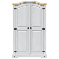 Armadio in Legno di Pino Messicano Corona 2 Ante Bianco 282620