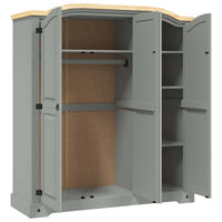 Armadio in Legno di Pino Messicano Corona 3 Ante Grigio cod mxl 66926