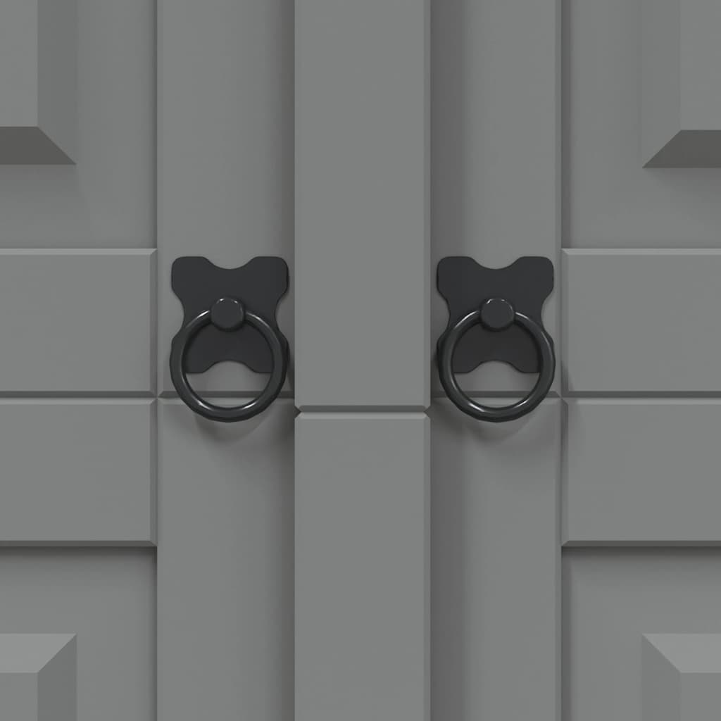 Armadio in Legno di Pino Messicano Corona 3 Ante Grigio 282621