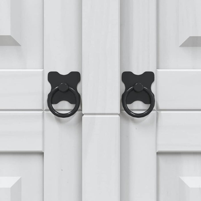 Armadio in Legno di Pino Messicano Corona 3 Ante Bianco