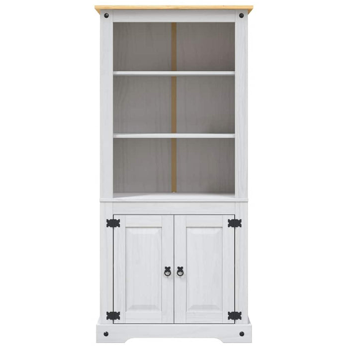 Credenza in Legno di Pino Messicano Corona Bianco 80x40x170 cm 282624