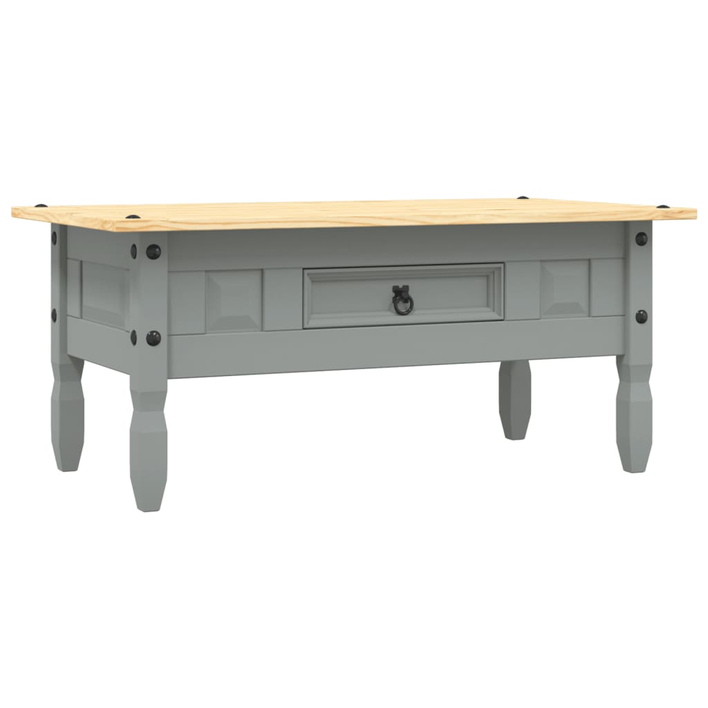 Tavolino Caffé Pino Messicano Corona Range Grigio 100x55x44 cm 282625