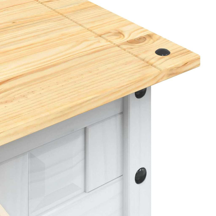 Tavolino Caffé Pino Messicano Corona Range Bianco 100x55x44 cm 282626