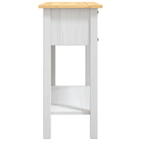 Tavolo Console in Pino Messicano Corona Bianco 90x34,5x73 cm
